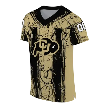 customized colorado buffaloes rugged stripes gold jersey fashion forward