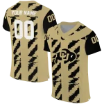 customized colorado buffaloes stripe block gold jersey best selling