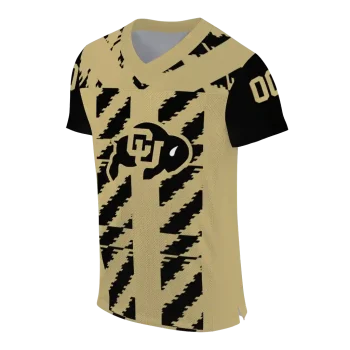 customized colorado buffaloes stripe block gold jersey fashion forward