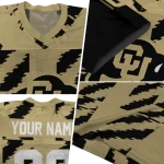customized colorado buffaloes stripe block gold jersey best selling