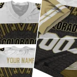 customized colorado buffaloes tire arrows gold black white jersey best selling