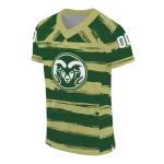 customized colorado state rams art stripe green jersey best selling