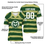 customized colorado state rams art stripe green jersey best selling