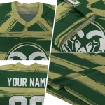 customized colorado state rams art stripe green jersey best selling