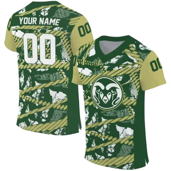 customized colorado state rams camo shatter green jersey best selling