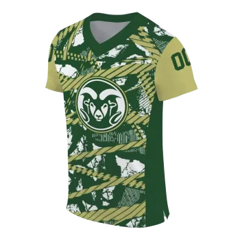 customized colorado state rams camo shatter green jersey fashion forward
