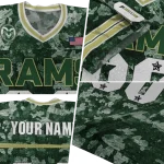 customized colorado state rams camouflage abstract green jersey best selling