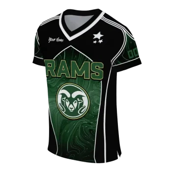 customized colorado state rams halftone slant green black jersey fashion forward