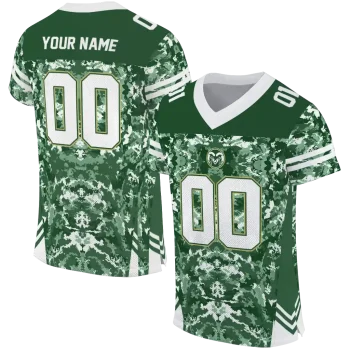 customized colorado state rams mirrored pattern green jersey best selling