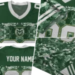 customized colorado state rams mirrored pattern green jersey best selling