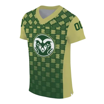 customized colorado state rams stacked rectangle green jersey fashion forward