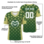 customized colorado state rams stacked rectangle green jersey best selling