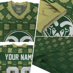customized colorado state rams stacked rectangle green jersey best selling