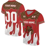 customized cornell big red dripping flames red white jersey best selling