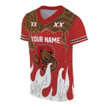 customized cornell big red dripping flames red white jersey best selling