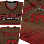 customized cornell big red halftone sweep brown black jersey best selling
