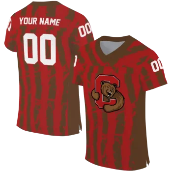 customized cornell big red stripe splatter red jersey best selling