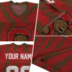 customized cornell big red stripe splatter red jersey best selling
