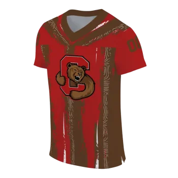 customized cornell big red striped texture red jersey fashion forward