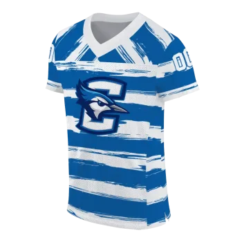 customized creighton bluejays art stripe blue jersey fashion forward