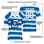 customized creighton bluejays art stripe blue jersey best selling