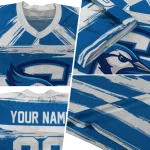 customized creighton bluejays art stripe blue jersey best selling