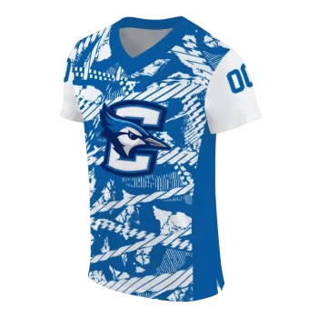 customized creighton bluejays camo shatter blue jersey fashion forward