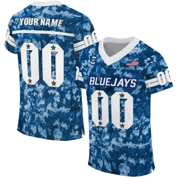 customized creighton bluejays camouflage abstract blue jersey best selling
