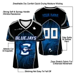 customized creighton bluejays halftone slant blue black jersey best selling