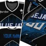 customized creighton bluejays halftone slant blue black jersey best selling