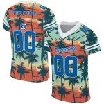 customized creighton bluejays horizon palm sunset jersey best selling
