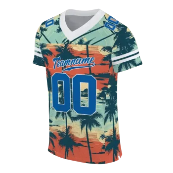 customized creighton bluejays horizon palm sunset jersey fashion forward