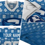 customized creighton bluejays stacked rectangle blue jersey best selling
