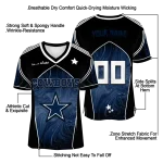 customized dallas cowboys halftone slant blue black jersey best selling
