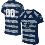 customized dallas cowboys layered grids blue jersey best selling