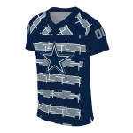 customized dallas cowboys layered grids blue jersey best selling