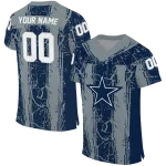 customized dallas cowboys rugged stripes blue jersey best selling