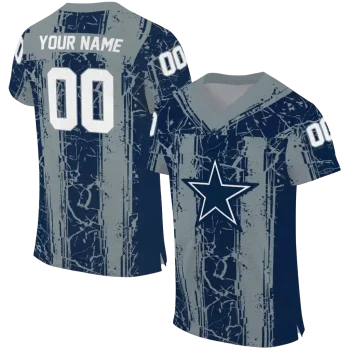 customized dallas cowboys rugged stripes blue jersey best selling