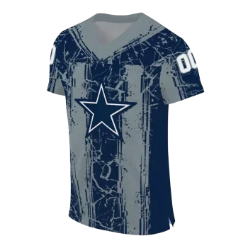 customized dallas cowboys rugged stripes blue jersey fashion forward