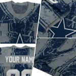 customized dallas cowboys rugged stripes blue jersey best selling
