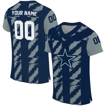 customized dallas cowboys stripe block blue jersey best selling