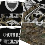 customized denver broncos antler skull camouflage hunting jersey best selling