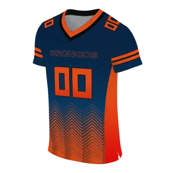 customized denver broncos halftone sweep blue black jersey fashion forward