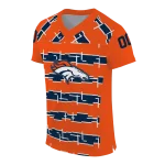customized denver broncos layered grids orange jersey best selling