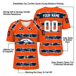 customized denver broncos layered grids orange jersey best selling