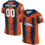 customized denver broncos rugged stripes orange jersey best selling