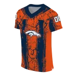customized denver broncos rugged stripes orange jersey best selling