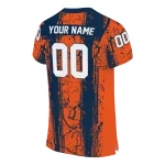 customized denver broncos rugged stripes orange jersey best selling
