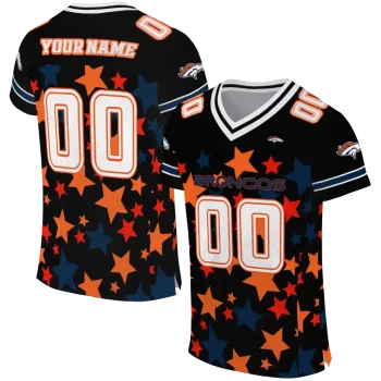customized denver broncos star cluster black jersey best selling