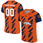 customized denver broncos stripe block orange jersey best selling